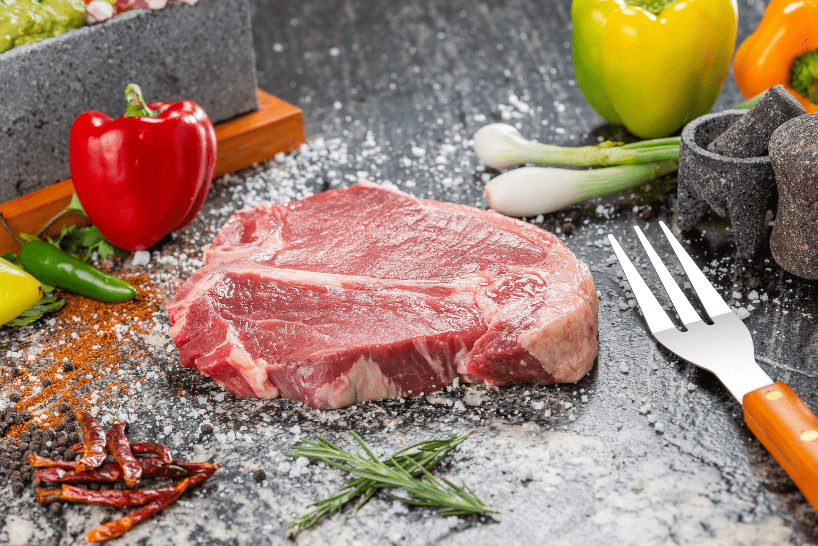 Porterhouse con mantequilla de vino tinto