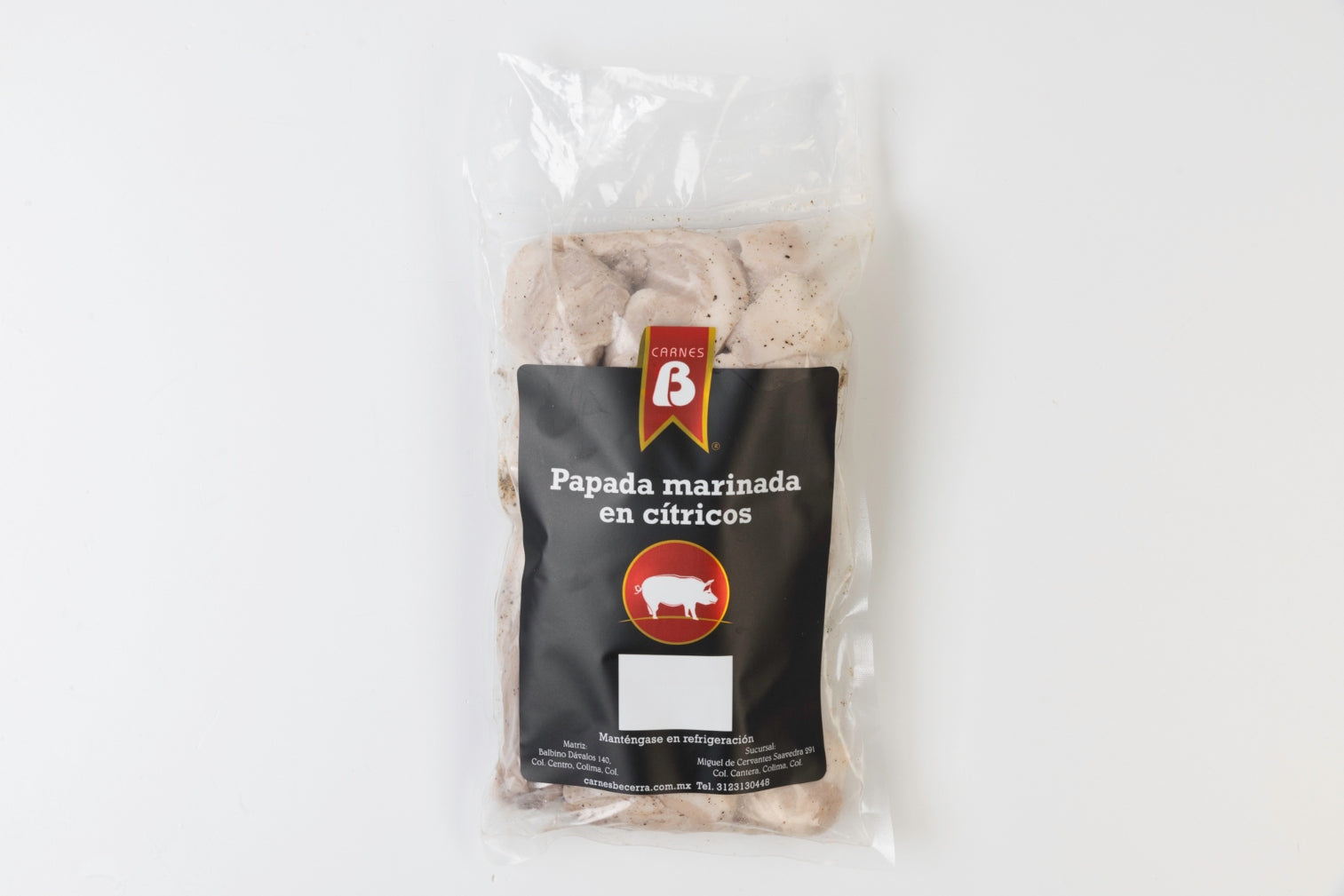 Papada de cerdo marinada