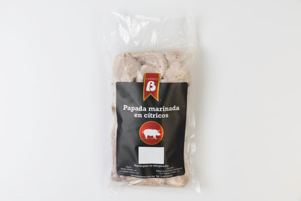 Papada de cerdo marinada